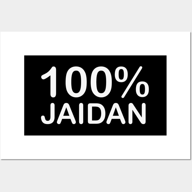 Jaidan Name, mothers day gifts from son and daughter in law. Wall Art by BlackCricketdesign